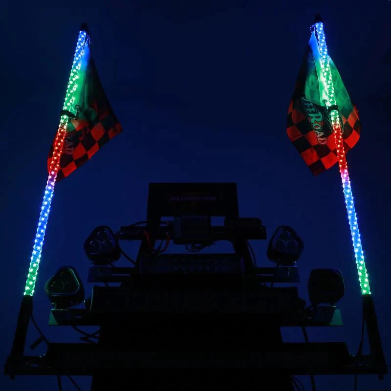 Auxbeam RGB Turn Signal & Brake Light with Bluetooth App/Remote Control Flag LED Whip Light - 3 Feet | Auxbeam | Auxbeam LED Fancy Lights - Image 10