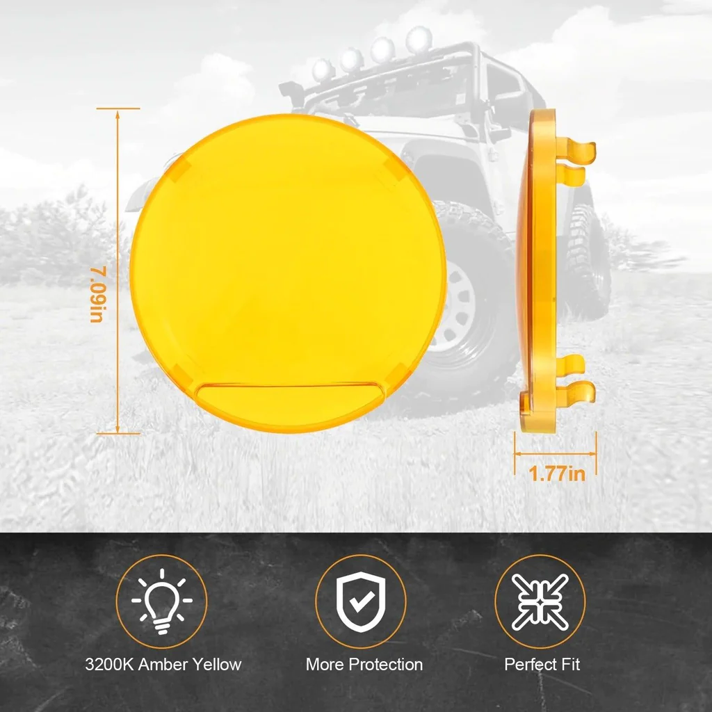 Auxbeam 7Inch 210W Round Spot Beam Off Road LED Driving Lights | Auxbeam LED Driving Lights | Auxbeam - Image 13