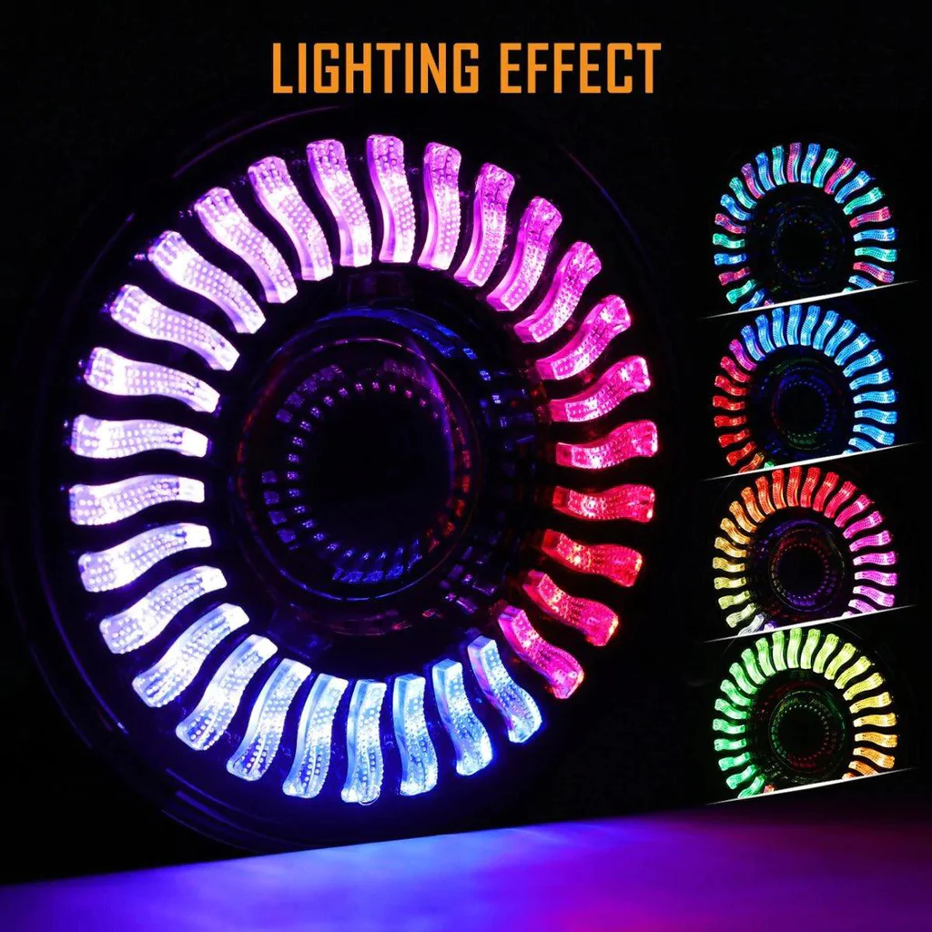 Auxbeam 7 inch 80W 8000Lumens LED Headlight RGB Flowing Halo Ring | Auxbeam | Auxbeam LED Headlights Assemblies - Image 3