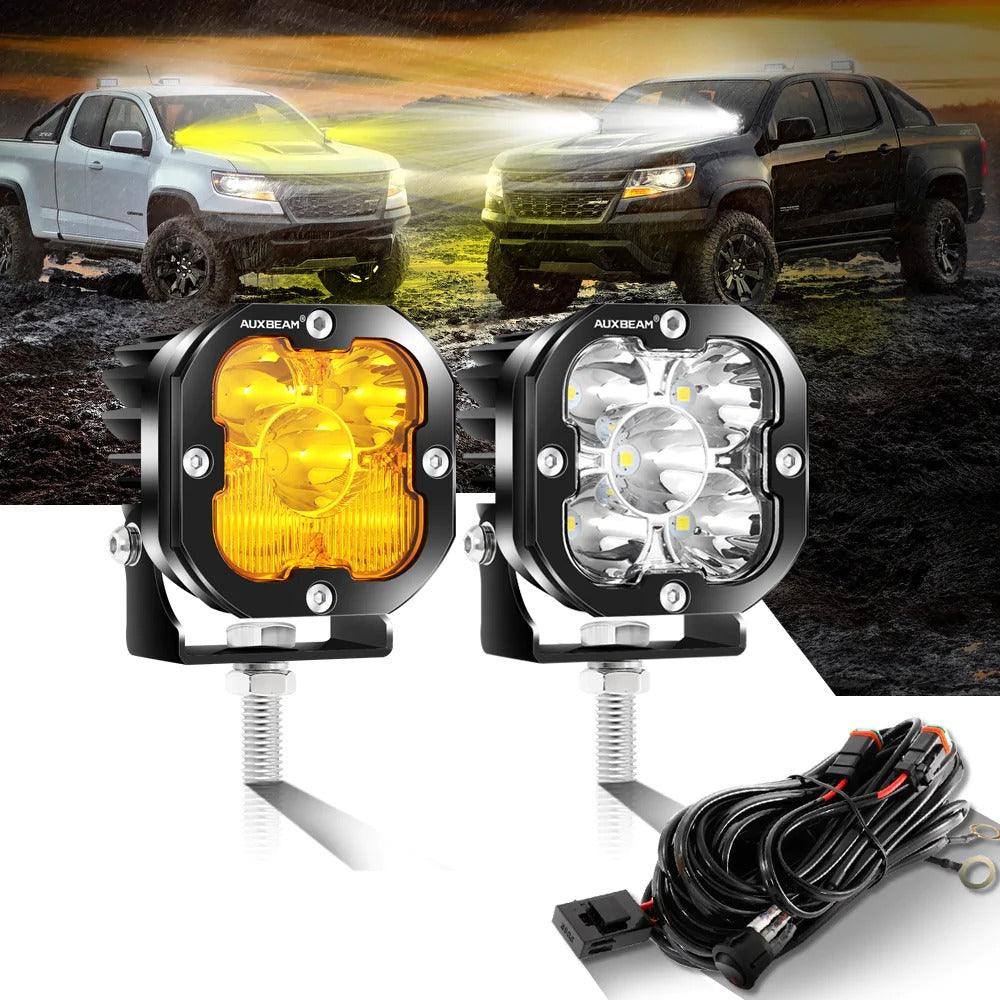 Auxbeam 3 Inch 80W 9600 Lumens LED pod Lights | Auxbeam | Auxbeam Auxiliary Lights