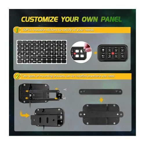 Auxbeam AR 800 RGB Switch Panel | Auxbeam Switch Panels-Accessories-Light Covers | Auxbeam - Image 7