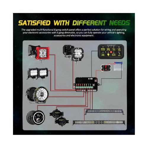 Auxbeam AR 800 RGB Switch Panel | Auxbeam Switch Panels-Accessories-Light Covers | Auxbeam - Image 9